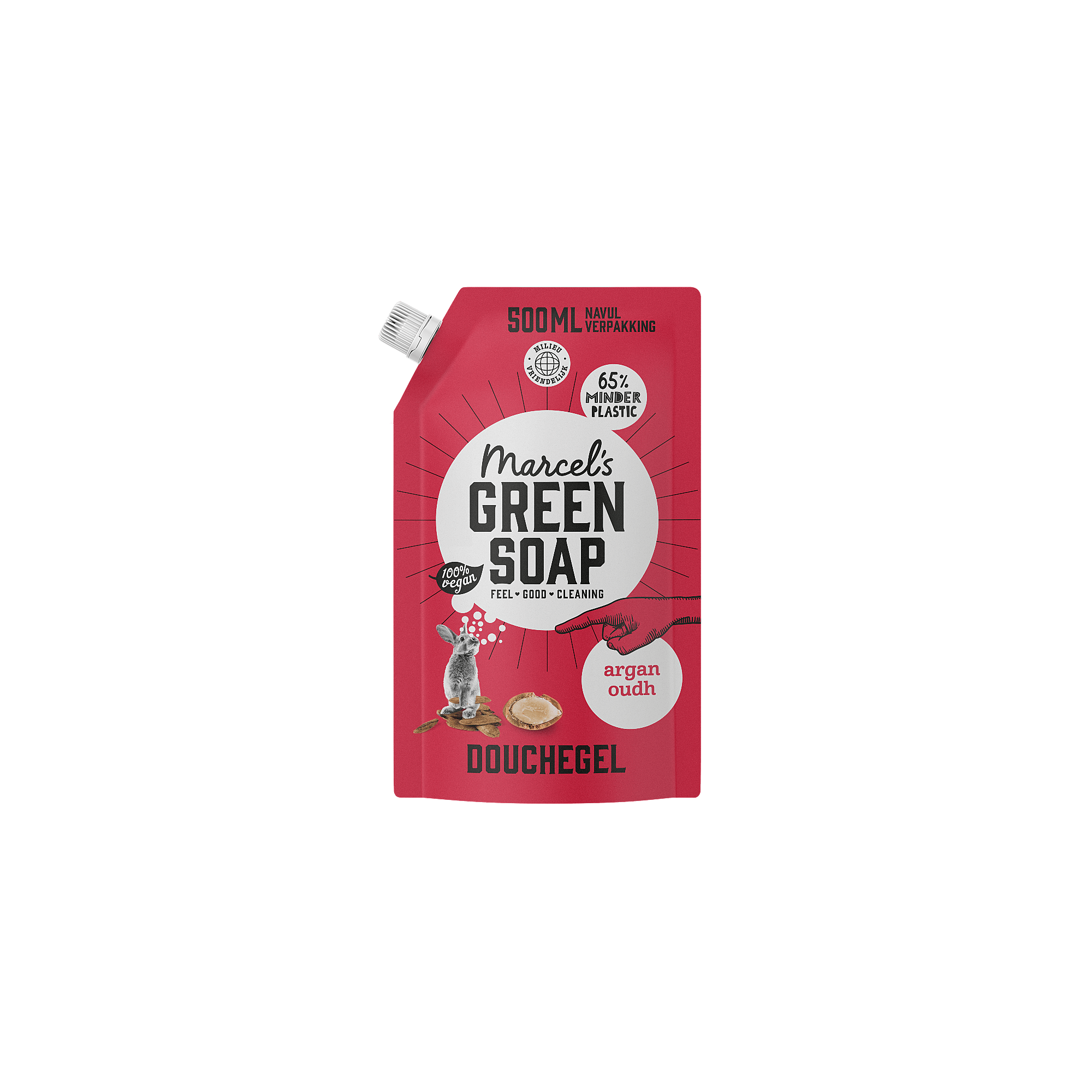 M.Green soap Gel douche Argan & oudh recharge 500ml